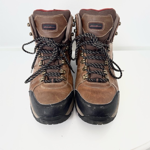 Eddie Bauer Brandon Waterproof Hiking Brown Leather Trail Boots Men’s Size 9.5 - Picture 2 of 9